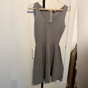 Elegant Gray Textured Mini Dress
